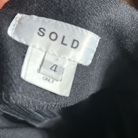 SOLD design lab wool lambskin leather winter maxi skirt 4 black quiet luxury - Picture 4 of 7